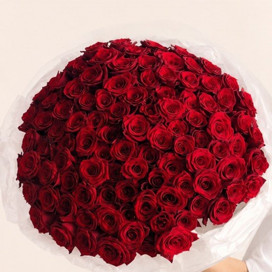 «101 красная роза 55 см»